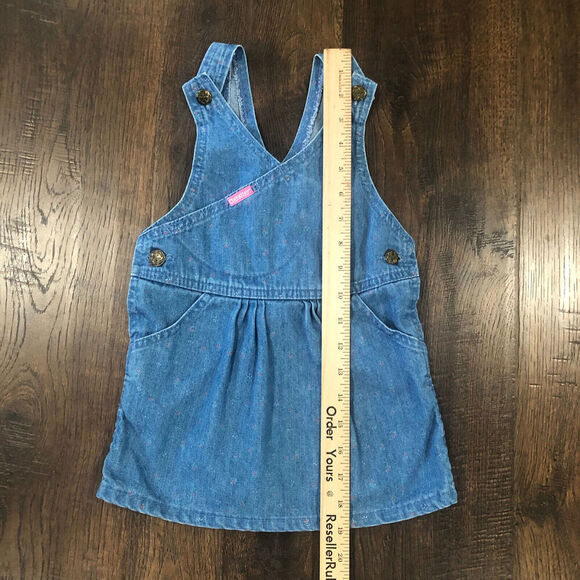 Vintage OshKosh B’Gosh Vestbak Overalls Pink Label Size 3T‎ Flowers Made In USA - Picture 5 of 12